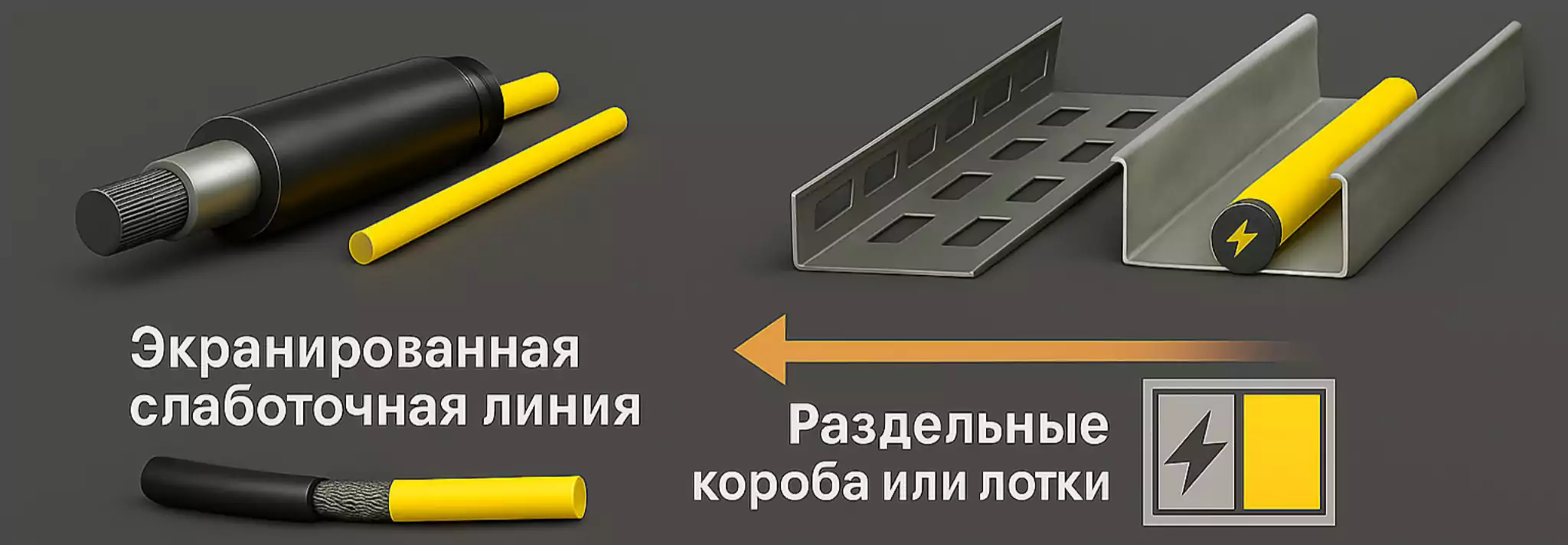 Статья подробно объясняет требования и рекомендации по совместной прокладке слаботочных и силовых кабелей в Беларуси. Рассмотрены нормы ПУЭ и ТКП, запреты на общие каналы без перегородок, минимальные рекомендуемые расстояния (≥0,5 м), условия допустимой совместной прокладки (экранирование, разделительные перегородки) и практические советы проектировщиков для снижения помех и соблюдения электробезопасности.
Статья подробно объясняет требования и рекомендации по совместной прокладке слаботочных и силовых кабелей в Беларуси. Рассмотрены нормы ПУЭ и ТКП, запреты на общие каналы без перегородок, минимальные рекомендуемые расстояния (≥0,5 м), условия допустимой совместной прокладки (экранирование, разделительные перегородки) и практические советы проектировщиков для снижения помех и соблюдения электробезопасности.